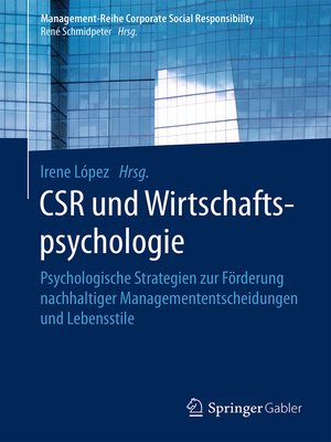 cover image of CSR und Wirtschaftspsychologie